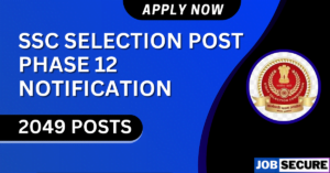 SSC SELECTION POST PHASE 12