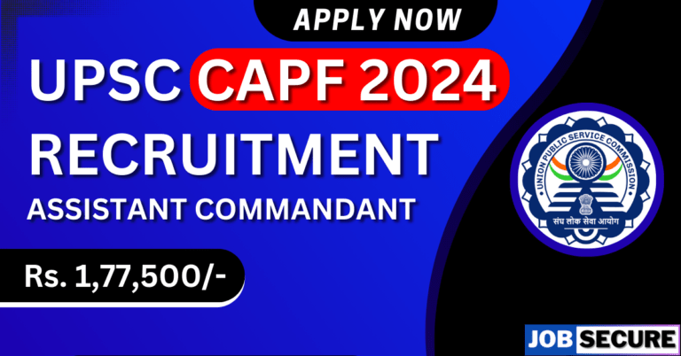 upsc capf recruitment 2024