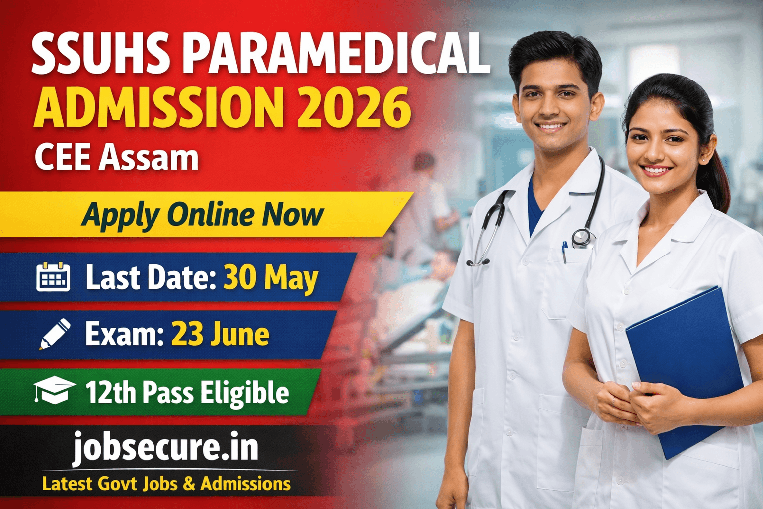 SSUHS Paramedical Admission 2026 CEE Assam